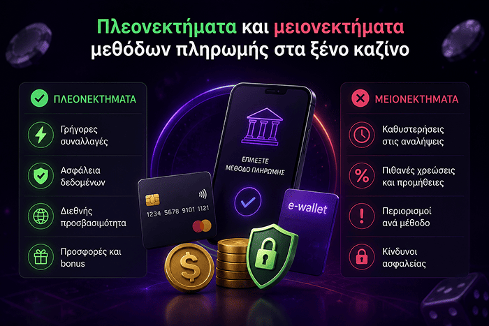 Επισκόπηση των μεθόδων πληρωμής σε ξενες εταιρειες καζινο