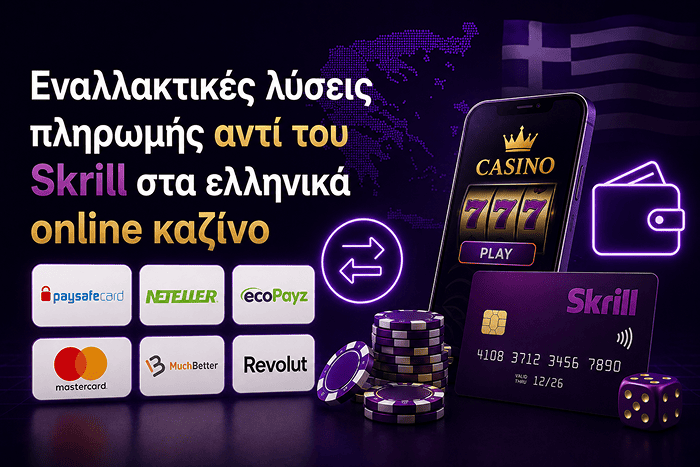 Εναλλακτικές μέθοδοι πληρωμής στο καζίνο online Skrill